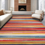Ultra Soft Area Rug, Non Slip, Stain Resistant, Washable Area Rugs for Living Room, Bedroom, Artful Reversible Textile Design(Red)