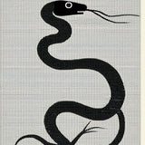 Elegant Monochrome Snake Aesthetic(Black)