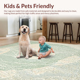 Ultra Soft Area Rug, Non Slip, Stain Resistant, Washable Area Rugs for Living Room, Bedroom, Modern Coastal Area Rug:  Sea Creature Inspired Design(Gray)