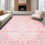 Ultra Soft Area Rug, Non Slip, Stain Resistant, Washable Area Rugs for Living Room, Bedroom, Delicate Pastel Dreamy Aesthetic(Pink)
