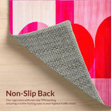 Chic Contemporary Blush Geometry(Red)