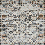 Ultra Soft Area Rug, Non Slip, Stain Resistant, Washable Area Rugs for Living Room, Bedroom, Non Slip Small Indoor Entrance with Vintage Style Print(Gray)