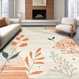 Ultra Soft Area Rug, Non Slip, Stain Resistant, Washable Area Rugs for Living Room, Bedroom, Rustic Low Pile Abstract Design(Beige)