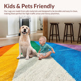 Ultra Soft Area Rug, Non Slip, Stain Resistant, Washable Area Rugs for Living Room, Bedroom, Abstract Geometric Black and White Bedroom Rug(Yellow)