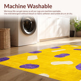 Ultra Soft Area Rug, Non Slip, Stain Resistant, Washable Area Rugs for Living Room, Bedroom, Eclectic Soft Shaggy Visual(Yellow)