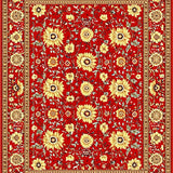 Ultra Soft Area Rug, Non Slip, Stain Resistant, Washable Area Rugs for Living Room, Bedroom, Rustic Handcrafted Petal Arrangement(Red)