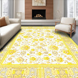 Ultra Soft Area Rug, Non Slip, Stain Resistant, Washable Area Rugs for Living Room, Bedroom, Beige Yellow(Yellow)
