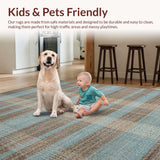Ultra Soft Area Rug, Non Slip, Stain Resistant, Washable Area Rugs for Living Room, Bedroom, Chic Abstract Textured Pattern(Brown)