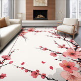Ultra Soft Area Rug, Non Slip, Stain Resistant, Washable Area Rugs for Living Room, Bedroom, Transitional Abstract Floral Statement(Pink)