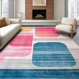 Ultra Soft Area Rug, Non Slip, Stain Resistant, Washable Area Rugs for Living Room, Bedroom, Chic Modern Soft Pastel Design(Pink)