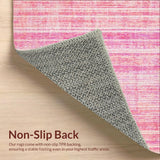 Ultra Soft Area Rug, Non Slip, Stain Resistant, Washable Area Rugs for Living Room, Bedroom, Pretty Bow Rug, Pink Delight(Pink)
