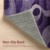 Ultra Soft Area Rug, Non Slip, Stain Resistant, Washable Area Rugs for Living Room, Bedroom, Artistic Contemporary Soft Surface(Purple)