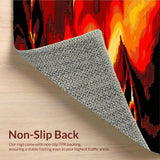 Ultra Soft Area Rug, Non Slip, Stain Resistant, Washable Area Rugs for Living Room, Bedroom, Captivating Molten Rock Display(Red)