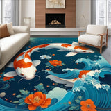 Transitional Contemporary Fish Art(Blue)