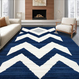 Ultra Soft Area Rug, Non Slip, Stain Resistant, Washable Area Rugs for Living Room, Bedroom, Bathroom Runner(Blue)