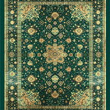 Luxe Distressed Geometric Visual Appeal(Green)