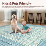 Chic Modern Low Pile Design(Blue)