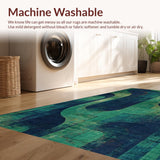 Ultra Soft Area Rug, Non Slip, Stain Resistant, Washable Area Rugs for Living Room, Bedroom, Aquatic Tentacle Masterpiece Rug With Artistic Whimsical Pattern(Blue)