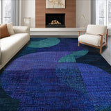 Ultra Soft Area Rug, Non Slip, Stain Resistant, Washable Area Rugs for Living Room, Bedroom, Deep Sea Creature Rug With Intertwined Tentacle Graphic Art Design(Blue)