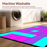 Ultra Soft Area Rug, Non Slip, Stain Resistant, Washable Area Rugs for Living Room, Bedroom, Bright Geometric Patterned Delight(Purple)
