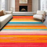 Ultra Soft Area Rug, Non Slip, Stain Resistant, Washable Area Rugs for Living Room, Bedroom, Lively Medallion Design with Earth Tones(Orange)