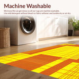 Ultra Soft Area Rug, Non Slip, Stain Resistant, Washable Area Rugs for Living Room, Bedroom, Luxurious Warm Color Fusion(Yellow)