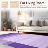 Ultra Soft Area Rug, Non Slip, Stain Resistant, Washable Area Rugs for Living Room, Bedroom, Stylish Textured Lilac Ensemble(Purple)