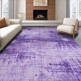 Ultra Soft Area Rug, Non Slip, Stain Resistant, Washable Area Rugs for Living Room, Bedroom, Lush Fluffy Contemporary Vibe(Purple)