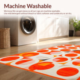 Ultra Soft Area Rug, Non Slip, Stain Resistant, Washable Area Rugs for Living Room, Bedroom, Lively Color Splash Learning Canvas(Orange)