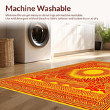 Lively Retro Circular Motif(Red)