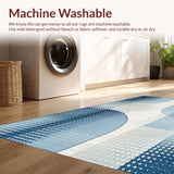 Ultra Soft Area Rug, Non Slip, Stain Resistant, Washable Area Rugs for Living Room, Bedroom, Minimalist Soft Blue Tones(Blue)