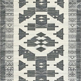 Ultra Soft Area Rug, Non Slip, Stain Resistant, Washable Area Rugs for Living Room, Bedroom, Neutral Toned Geometric Motif(Gray)
