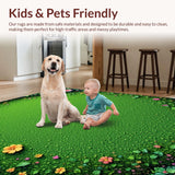 Ultra Soft Area Rug, Non Slip, Stain Resistant, Washable Area Rugs for Living Room, Bedroom, Nature-Inspired Non-Slip Living Room Rug(Green)