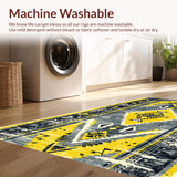 Ultra Soft Area Rug, Non Slip, Stain Resistant, Washable Area Rugs for Living Room, Bedroom, Tribal Distressed Grey Yellow Living Room Rug(Yellow)
