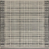 Ultra Soft Area Rug, Non Slip, Stain Resistant, Washable Area Rugs for Living Room, Bedroom, Elegant Charcoal Geometric Overlay(Black)
