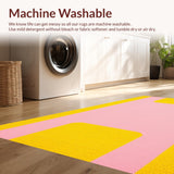 Ultra Soft Area Rug, Non Slip, Stain Resistant, Washable Area Rugs for Living Room, Bedroom, Lively Fun Schoolgirl Expression(Yellow)