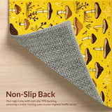 Ultra Soft Area Rug, Non Slip, Stain Resistant, Washable Area Rugs for Living Room, Bedroom, Artistic Nature-Inspired Home Accent(Yellow)