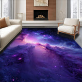 Ultra Soft Area Rug, Non Slip, Stain Resistant, Washable Area Rugs for Living Room, Bedroom, Cosmic Colorful Nebula Aesthetic(Purple)