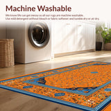 Ultra Soft Area Rug, Non Slip, Stain Resistant, Washable Area Rugs for Living Room, Bedroom, Contemporary Animal-Inspired Decor(Orange)