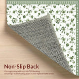 Ultra Soft Area Rug, Non Slip, Stain Resistant, Washable Area Rugs for Living Room, Bedroom, Collegiate Sage Green Aesthetic(White)