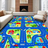 Brightly Colored City Journey Canvas(Blue)