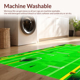 Ultra Soft Area Rug, Non Slip, Stain Resistant, Washable Area Rugs for Living Room, Bedroom, Interactive Cityscape Adventure Design(Green)