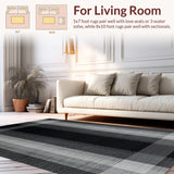 Contemporary Charcoal Geometric Design(Gray)