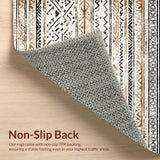 Ultra Soft Area Rug, Non Slip, Stain Resistant, Washable Area Rugs for Living Room, Bedroom, Elegant Neutral Lattice Aesthetic(Beige)