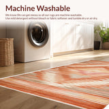 Ultra Soft Area Rug, Non Slip, Stain Resistant, Washable Area Rugs for Living Room, Bedroom, Luxurious Soft Burnt Orange Area Rug Bedroom(Orange)