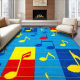 Ultra Soft Area Rug, Non Slip, Stain Resistant, Washable Area Rugs for Living Room, Bedroom, Harmonious Chromatic Circle Pattern(Blue)