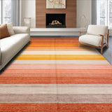 Ultra Soft Area Rug, Non Slip, Stain Resistant, Washable Area Rugs for Living Room, Bedroom, Sophisticated Multicolor Medallion Theme(Orange)
