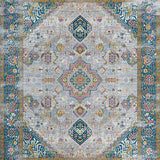 Ultra Soft Area Rug, Non Slip, Stain Resistant, Washable Area Rugs for Living Room, Bedroom, Chic Abstract Tiled Arrangement(Gray)