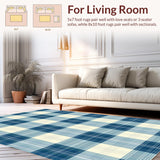 Chic Windowpane Check Aesthetic(Beige)