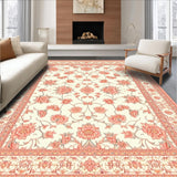 Ultra Soft Area Rug, Non Slip, Stain Resistant, Washable Area Rugs for Living Room, Bedroom, Elegant Boho Design Studio(Ivory)